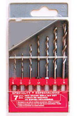 7 piece Hex Shank Drill Set